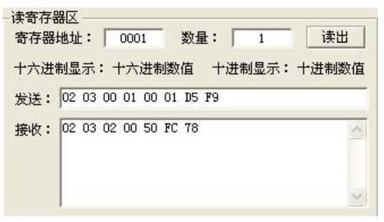 主機讀取分機數(shù)據(jù)測試結(jié)果 