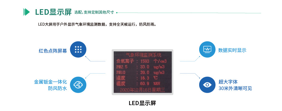 氣象環(huán)境監(jiān)測(cè)系統(tǒng)的led顯示器