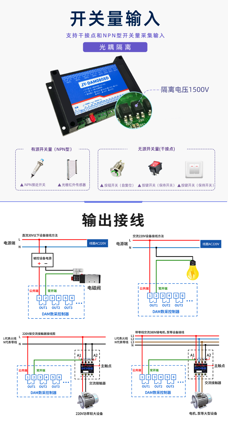 LoRa0808D LoRa無線控制模塊開關量輸入