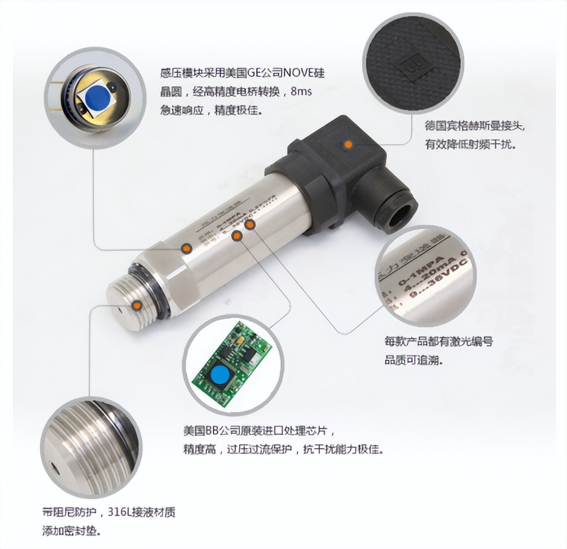 電壓輸出信號，壓力變送器