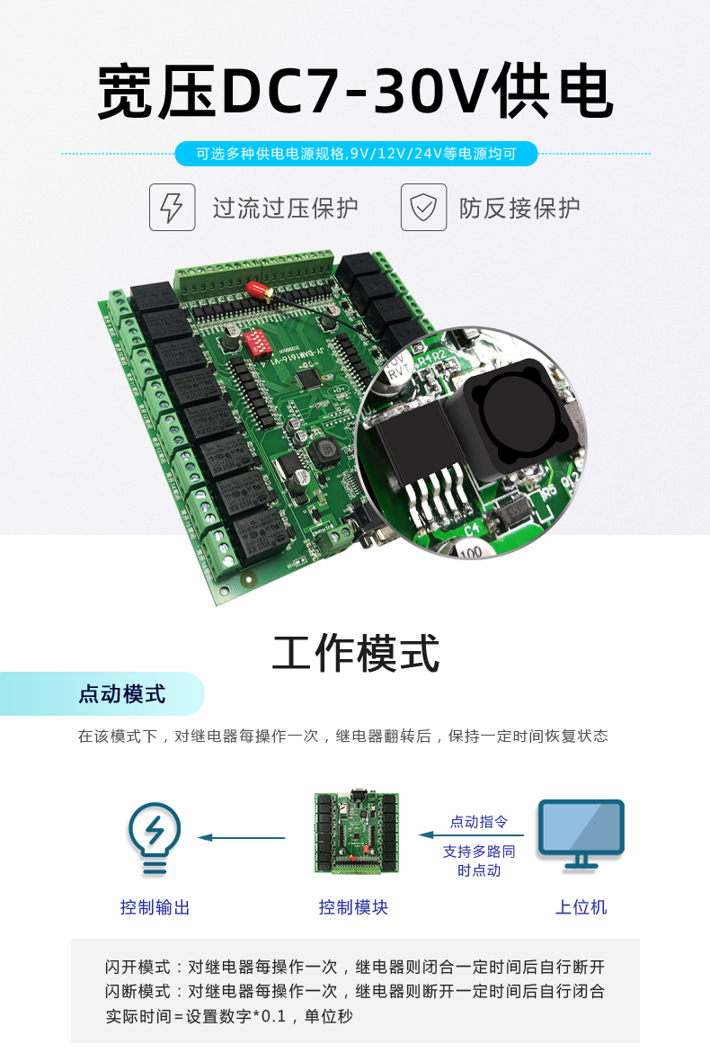 云平臺 DAM-1616 GPRS版 遠程智能控制器工作模式