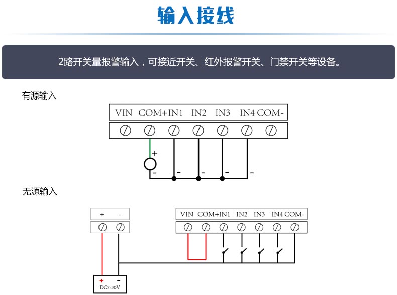 云平臺 GPRS-2204-WS 遠程控制開關輸入接線