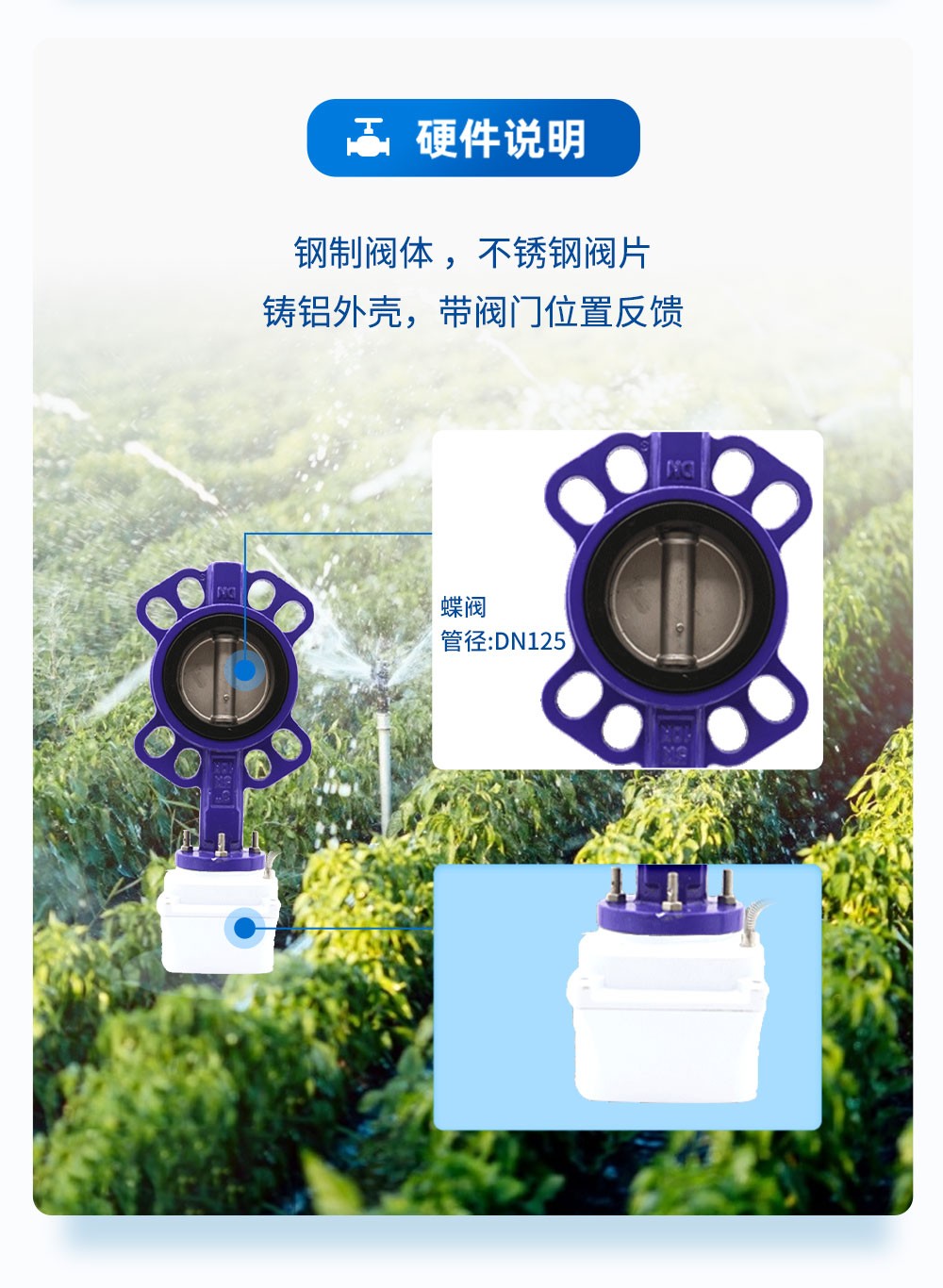 鋼制閥體 ，不銹鋼閥片，鑄鋁外殼，帶閥門位置反饋