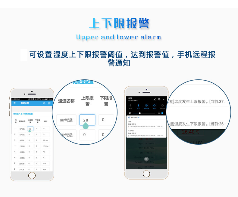LORA濕度采集器報(bào)警功能