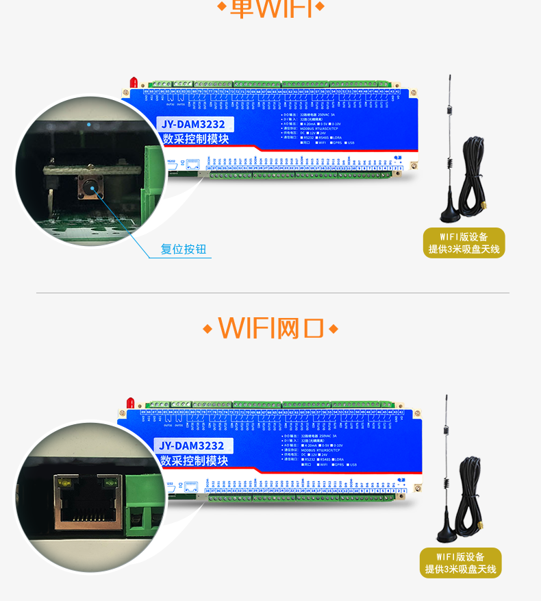 DAM-3232 工業(yè)級(jí)網(wǎng)絡(luò)數(shù)采控制器通訊接口