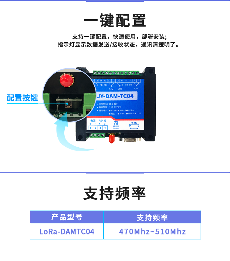 LoRaTC04 LoRa無線測(cè)溫模塊一鍵配置